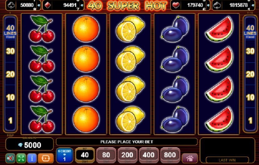 40 Super Hot - Графички интерфејс