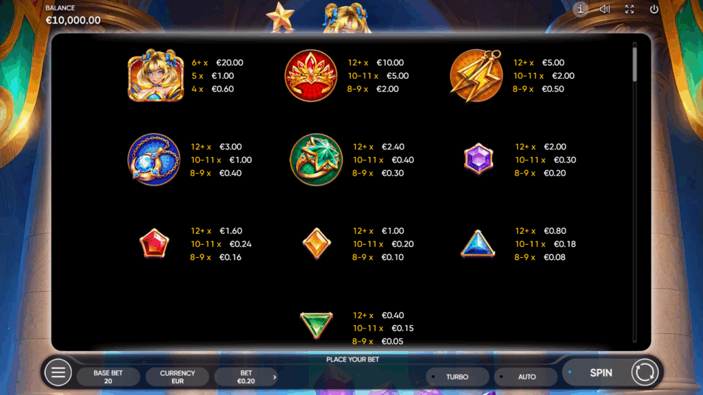 Starshine Crystals Symbols