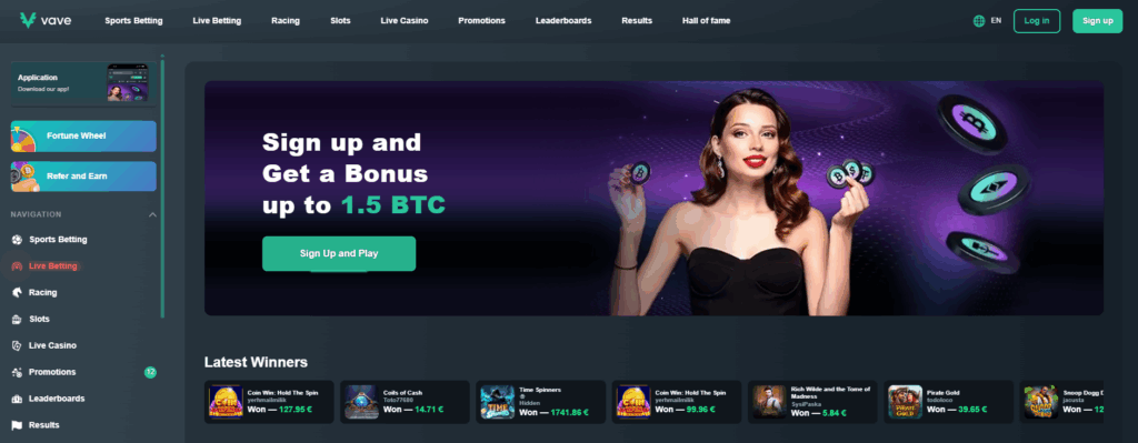 Vave казино вебсајт